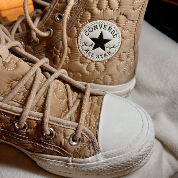 CONVERSE All Star High-Top Platform Quilted Sneakers -EUC - Picture 2 of 13